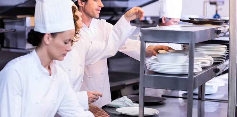 staff working in the kitchen